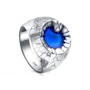 Серебряное кольцо KABAROVSKY с фианитом и эмалью K11-794-7905 фото