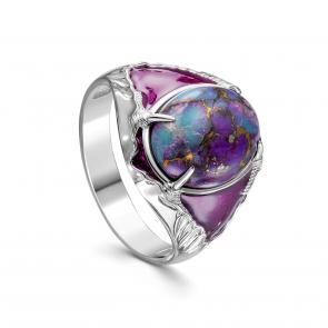 Серебряное кольцо KABAROVSKY с бирюзой и эмалью K11-800-70226 фото