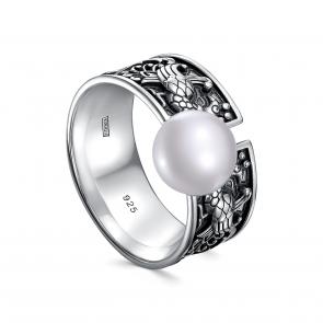 Кольцо из черненого серебра KABAROVSKY с жемчугом K11-807-1583 фото