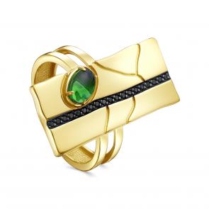 Кольцо из золочёного серебра KABAROVSKY с фианитом K11-809-40487 фото