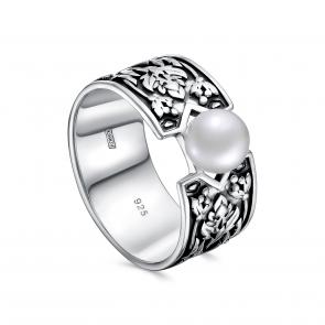 Кольцо из черненого серебра KABAROVSKY с жемчугом K11-819-1583 фото