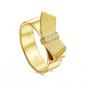 Кольцо из лимонного серебра KABAROVSKY с фианитом K11-824-7987 фото