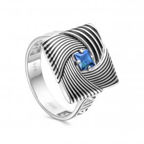 Серебряное кольцо KABAROVSKY с эмалью и Swarovski K11-825-31102 фото