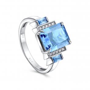 Серебряное кольцо KABAROVSKY с бриллианитом и фианитом K11-829-12700 фото