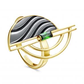 Кольцо из лимонного серебра KABAROVSKY с фианитом K11-834-40481 фото