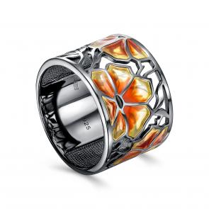 Серебряное кольцо KABAROVSKY с витражной эмалью K11-862-0089 фото