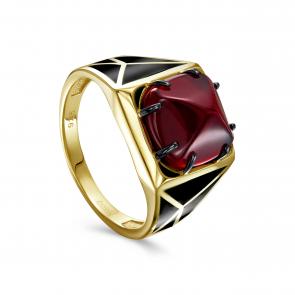 Кольцо из лимонного серебра KABAROVSKY с эмалью и алпанитом K11-880-60302 фото