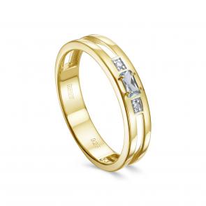 Кольцо из лимонного серебра KABAROVSKY с топазом и бриллиантом K11-890-7831 фото