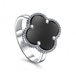 Серебряное кольцо KABAROVSKY с ониксом K11-9005/1-6700 фото