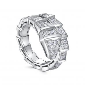 Серебряное кольцо Символ года Змея KABAROVSKY с фианитом K11-9027-7900 фото