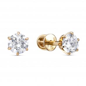Золотые серьги KABAROVSKY с бриллиантом K12-01071-1000 фото