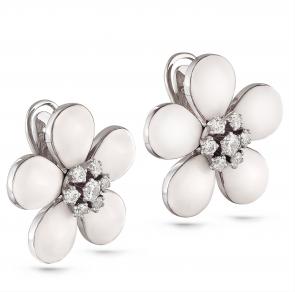 Серебряные серьги KABAROVSKY с эмалью и Swarovski K12-011-8110 фото