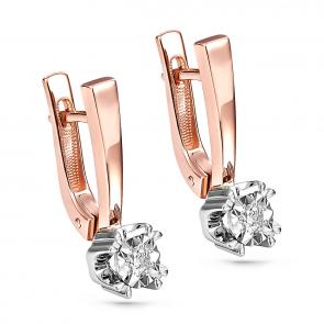 Золотые серьги KABAROVSKY с бриллиантом K12-01103-1000 фото