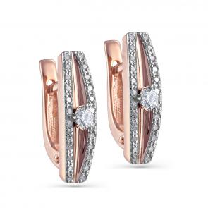 Золотые серьги KABAROVSKY с бриллиантом K12-01183-1000 фото