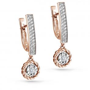 Золотые серьги KABAROVSKY с бриллиантом K12-01185-1000 фото