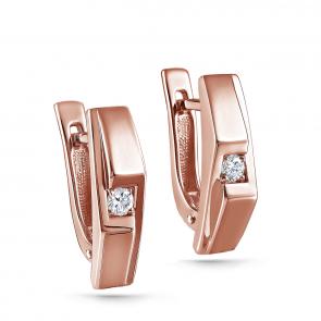 Золотые серьги KABAROVSKY с бриллиантом K12-01250-1000 фото