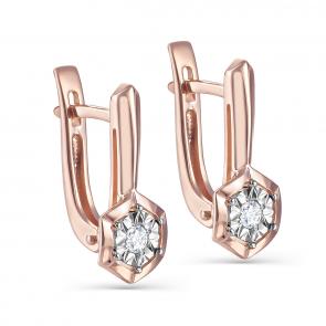 Золотые серьги KABAROVSKY с бриллиантом K12-01273-1000 фото