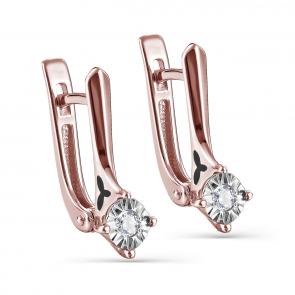 Золотые серьги KABAROVSKY с бриллиантом и эмалью K12-01278-1002 фото