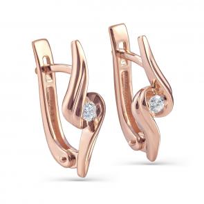 Золотые серьги KABAROVSKY с бриллиантом K12-01281-1000 фото