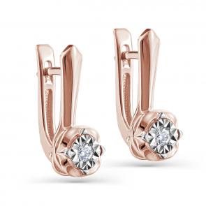 Золотые серьги KABAROVSKY с бриллиантом K12-01292-1000 фото