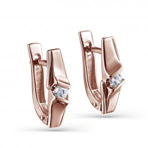 Золотые серьги KABAROVSKY с бриллиантом K12-01296-1000 фото
