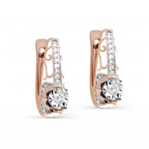 Золотые серьги KABAROVSKY с бриллиантом и эмалью K12-01388-1010 фото