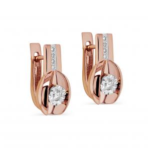 Золотые серьги KABAROVSKY с бриллиантом K12-01401-1000 фото