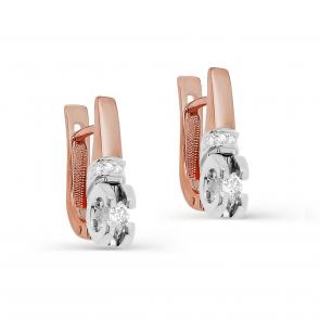 Золотые серьги KABAROVSKY с бриллиантом K12-01433-1000 фото