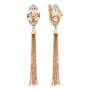 Золотые серьги KABAROVSKY с бриллиантом K12-01435-1000 фото