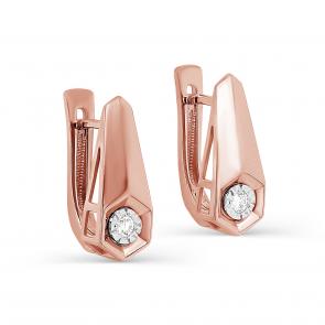 Золотые серьги KABAROVSKY с бриллиантом K12-01497-1000 фото