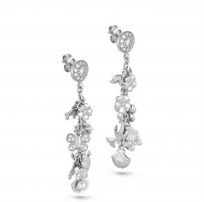 Серебряные серьги KABAROVSKY с жемчугом и Swarovski K12-016-1500 фото