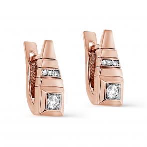 Золотые серьги KABAROVSKY с бриллиантом K12-01636-1000 фото