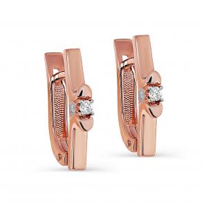 Золотые серьги KABAROVSKY с бриллиантом K12-01711-1000 фото