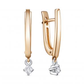 Золотые серьги KABAROVSKY с бриллиантом K12-01930-1000 фото
