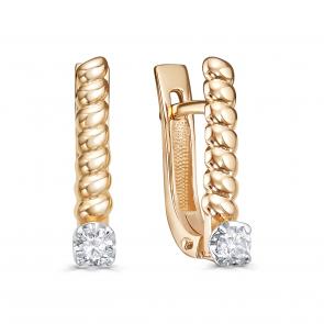 Золотые серьги KABAROVSKY с бриллиантом K12-02016-1000 фото