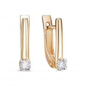 Золотые серьги KABAROVSKY с бриллиантом K12-02017-1000 фото