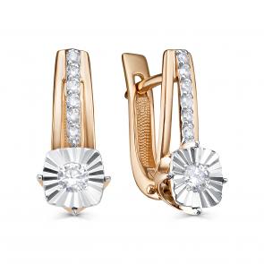 Золотые серьги KABAROVSKY с бриллиантом K12-02049-1000 фото