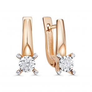 Золотые серьги KABAROVSKY с бриллиантом K12-02052-1000 фото