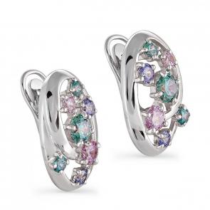 Серебряные серьги KABAROVSKY с Swarovski K12-021-0900 фото