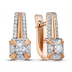 Золотые серьги KABAROVSKY с бриллиантом K12-02137-1000 фото