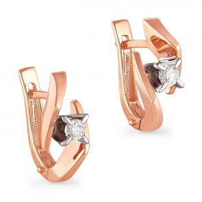 Золотые серьги KABAROVSKY с бриллиантом K12-0251-1000 фото