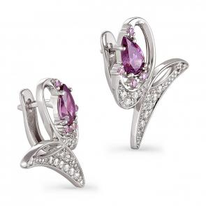 Серебряные серьги KABAROVSKY с Swarovski K12-026-30200 фото