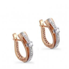 Золотые серьги KABAROVSKY с бриллиантом K12-0458/1-1000 фото