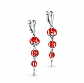 Серебряные серьги KABAROVSKY с эмалью K12-049-0018 фото