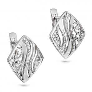 Серебряные серьги KABAROVSKY с Swarovski K12-072-8100 фото