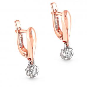 Золотые серьги KABAROVSKY с бриллиантом K12-0767-1000 фото