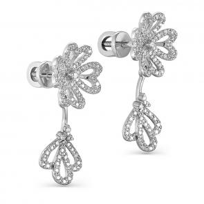 Серебряные серьги KABAROVSKY с Swarovski K12-095-8100 фото
