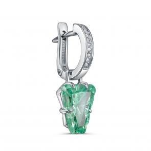 Одиночная серьга из серебра KABAROVSKY с бриллианитом и swarovski K12-1000-13300 фото