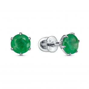 Серьги из белого золота KABAROVSKY с изумрудом K12-11073-1200 фото