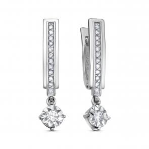 Серьги из белого золота KABAROVSKY с бриллиантом K12-11485-1000 фото